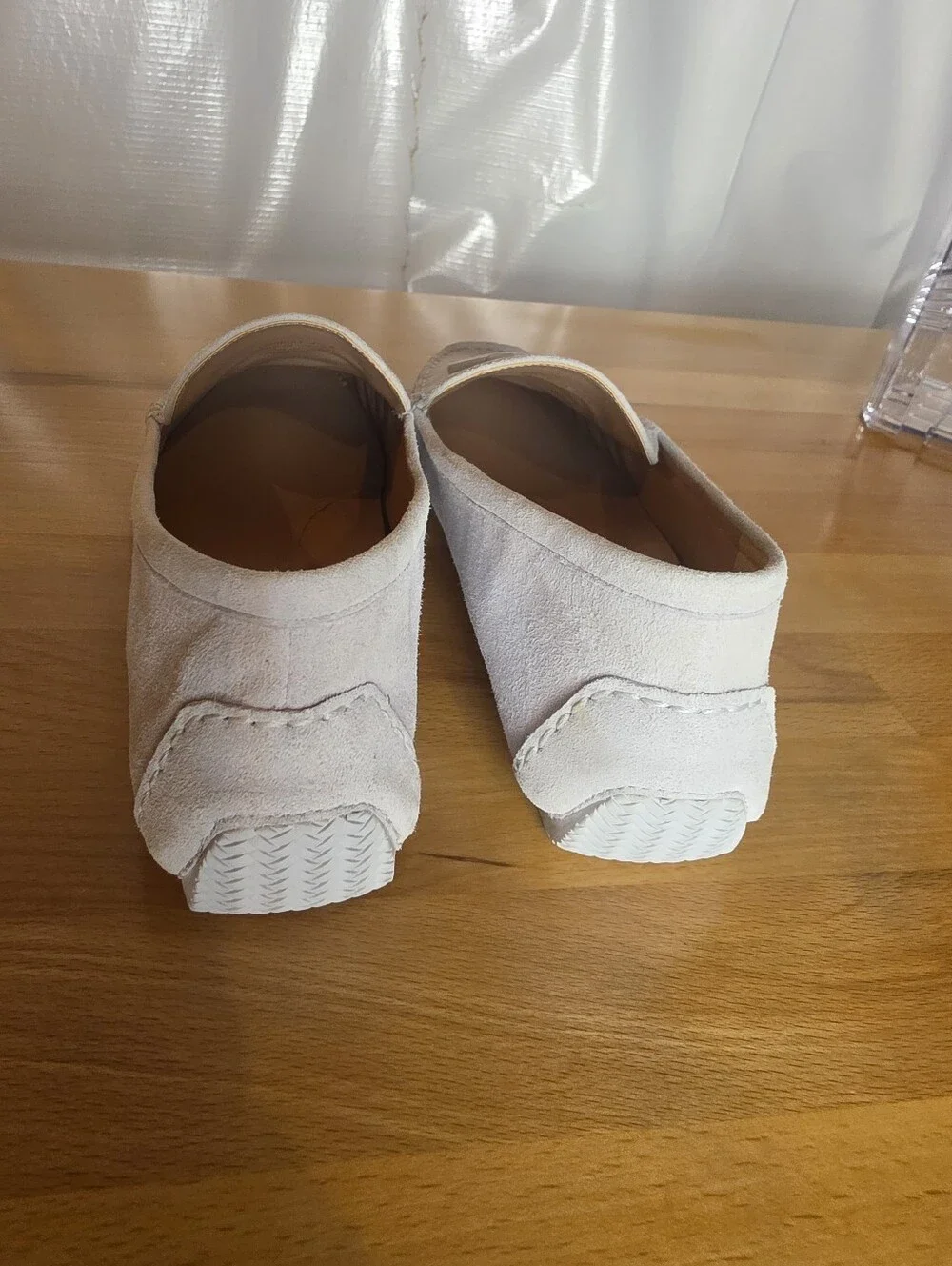Cole Haan Tully Driver Grand Series Loafers 9.5B Cream White Suede Preppy NWOB